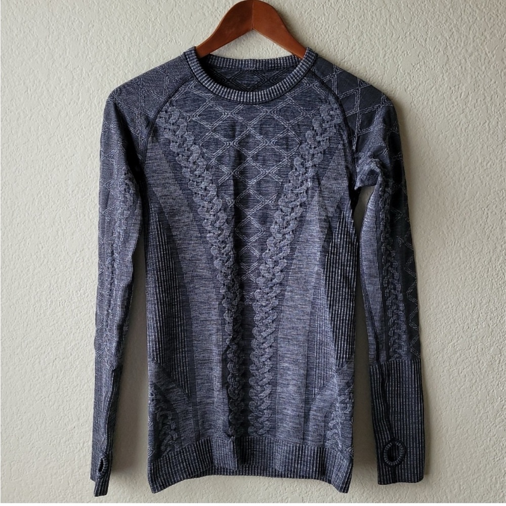 Lululemon Rest Less Pullover Heathered Black size 6